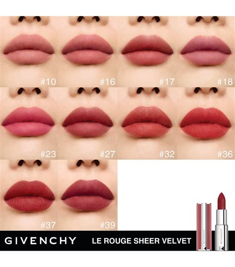 givenchy le rouge sheer velvet matte lipstick|givenchy le rouge lipstick 202.